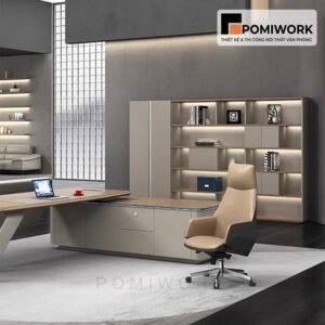 Tủ tài liệu giám đốc cao cấp - thiết kế phối ô và cánh tủ tinh tế