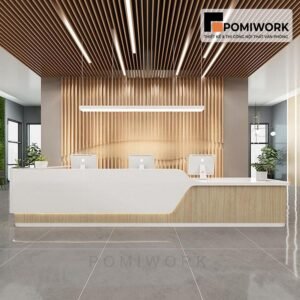 Quầy lễ tân cao cấp – Bàn tiếp tân tạo điểm nhấn khu vực đón khách