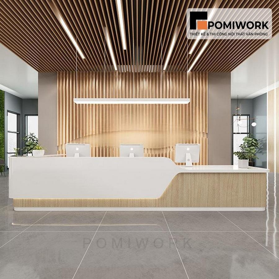 quay le tan cao cap Quầy lễ tân cao cấp – Bàn tiếp tân tạo điểm nhấn khu vực đón khách