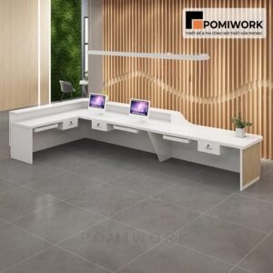 Quầy lễ tân cao cấp – Bàn tiếp tân tạo điểm nhấn khu vực đón khách