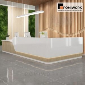 Quầy lễ tân cao cấp – Bàn tiếp tân tạo điểm nhấn khu vực đón khách