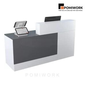 Quầy lễ tân cao cấp kiểu dáng chữ L – Bàn tiếp tân tinh tế, dễ phối nội thất