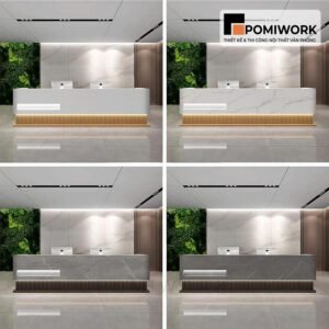 Quầy lễ tân cao cấp phong cách châu Âu – Bàn tiếp tân sang trọng, chuẩn xu hướng mới