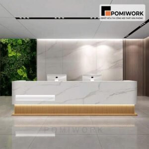 Quầy lễ tân cao cấp phong cách châu Âu – Bàn tiếp tân sang trọng, chuẩn xu hướng mới