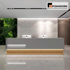 Quầy lễ tân cao cấp phong cách châu Âu – Bàn tiếp tân sang trọng, chuẩn xu hướng mới