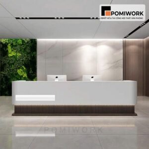 Quầy lễ tân cao cấp phong cách châu Âu – Bàn tiếp tân sang trọng, chuẩn xu hướng mới