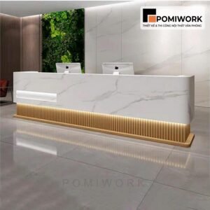 Quầy lễ tân cao cấp phong cách châu Âu – Bàn tiếp tân sang trọng, chuẩn xu hướng mới