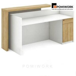 Quầy lễ tân đẹp cho công ty – Bàn tiếp tân kiểu dáng đơn giản, hiện đại và tiện nghi