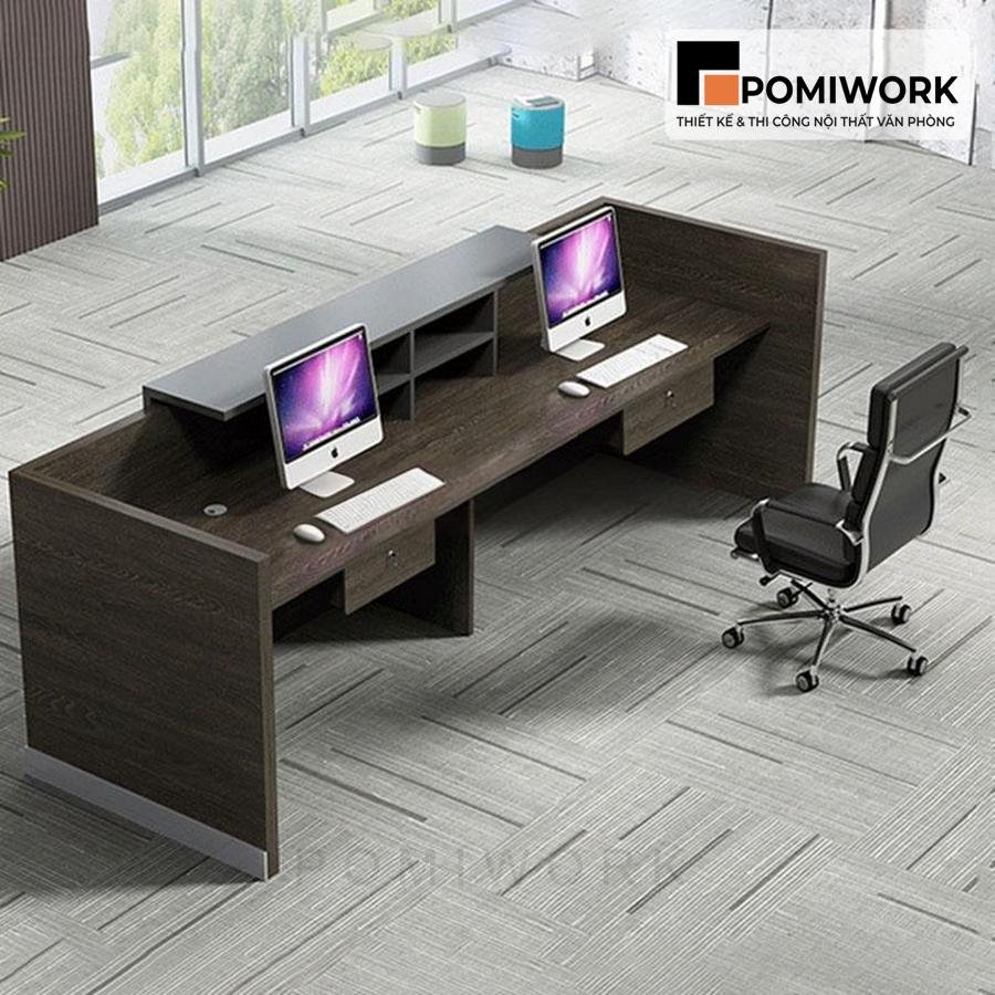 quay le tan dep cho van phong Quầy lễ tân đẹp cho văn phòng – Bàn tiếp tân thiết kế ấn tượng, chất liệu gỗ bền đẹp