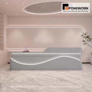 Quầy lễ tân đẹp hiện đại – Bàn tiếp tân tạo điểm nhấn không gian