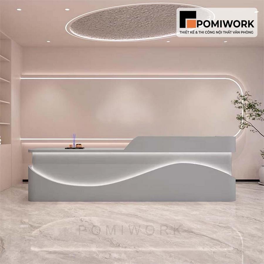 quay le tan dep hien dai Quầy lễ tân đẹp hiện đại – Bàn tiếp tân tạo điểm nhấn không gian