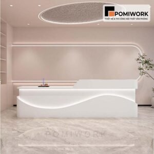 Quầy lễ tân đẹp hiện đại – Bàn tiếp tân tạo điểm nhấn không gian