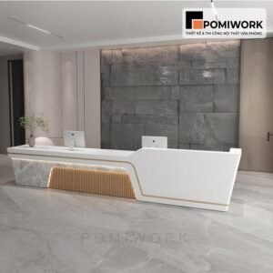 Quầy lễ tân đẹp tinh tế, kiểu dáng thời thượng – Bàn tiếp tân đẳng cấp cho không gian chuyên nghiệp