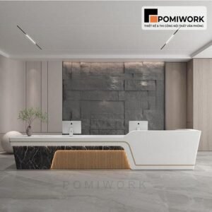 Quầy lễ tân đẹp tinh tế, kiểu dáng thời thượng – Bàn tiếp tân đẳng cấp cho không gian chuyên nghiệp