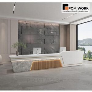 Quầy lễ tân đẹp tinh tế, kiểu dáng thời thượng – Bàn tiếp tân đẳng cấp cho không gian chuyên nghiệp