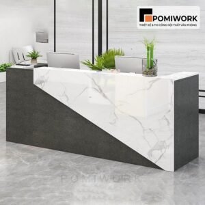 Quầy lễ tân hiện đại - Bàn tiếp tân thiết kế tối giản, đẳng cấp