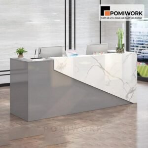 Quầy lễ tân hiện đại - Bàn tiếp tân thiết kế tối giản, đẳng cấp