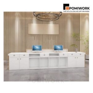 Quầy lễ tân hiện đại cao cấp – Bàn tiếp tân thiết kế tinh tế