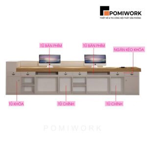 Quầy lễ tân hiện đại kết hợp gỗ – Mẫu bàn tiếp tân thiết kế tinh tế, sang trọng cho văn phòng