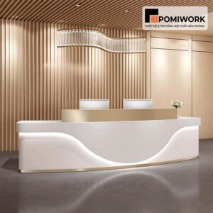 Quầy lễ tân hiện đại sang trọng – Bàn tiếp tân cao cấp cho văn phòng