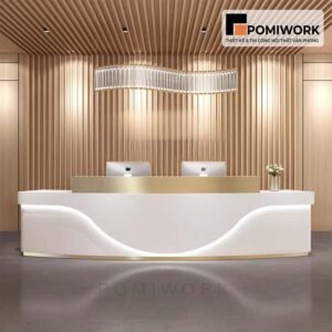 Quầy lễ tân hiện đại sang trọng – Bàn tiếp tân cao cấp cho văn phòng