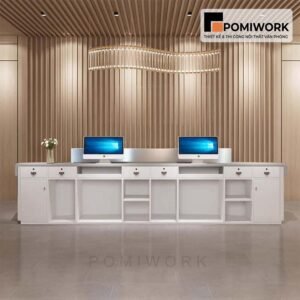 Quầy lễ tân hiện đại sang trọng – Bàn tiếp tân cao cấp cho văn phòng