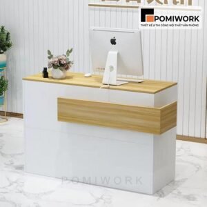 Quầy lễ tân hiện đại thiết kế sang trọng - Bàn tiếp tân nhỏ gọn cho văn phòng chuyên nghiệp