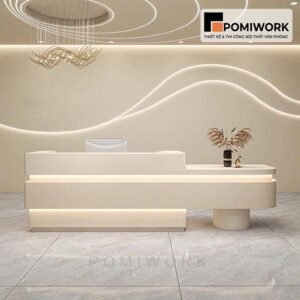 Quầy lễ tân hiện đại, thiết kế sang trọng – Bàn tiếp tân chất lượng cao cho không gian văn phòng