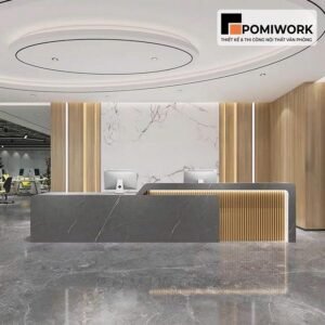 Quầy lễ tân hiện đại thiết kế tinh tế – Bàn tiếp tân cao cấp cho văn phòng đẳng cấp