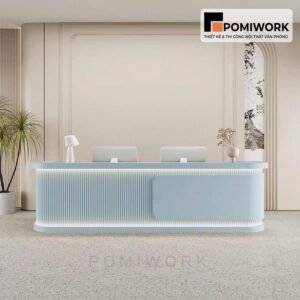 Quầy lễ tân phong cách châu Âu – Bàn tiếp tân đẹp, phù hợp nhiều không gian