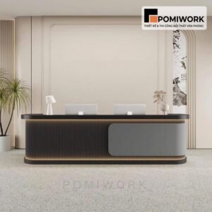 Quầy lễ tân phong cách châu Âu – Bàn tiếp tân đẹp, phù hợp nhiều không gian