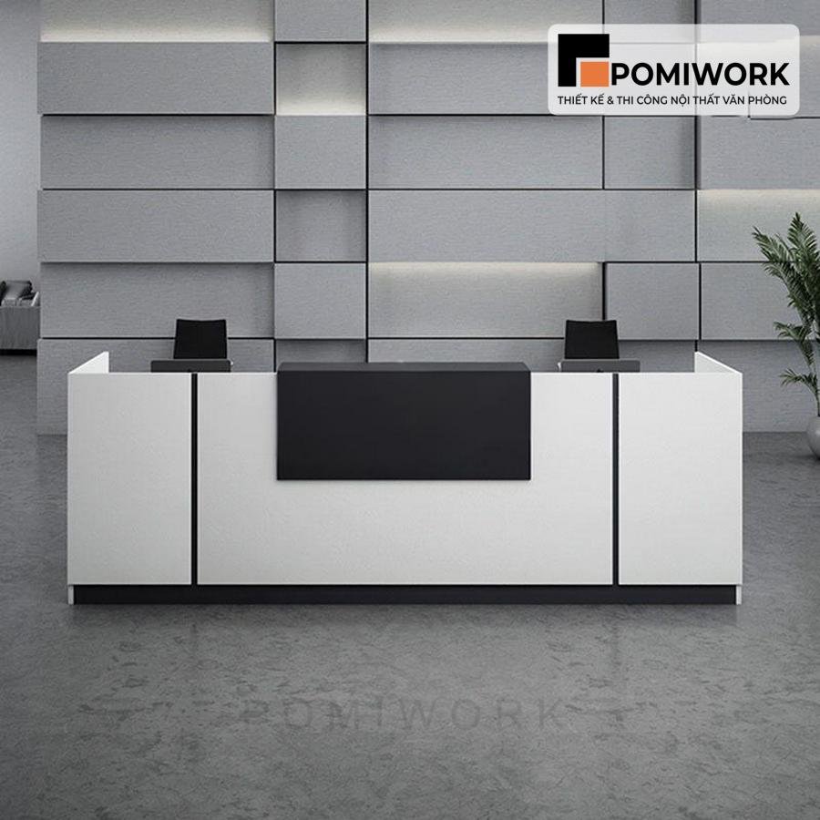 quay le tan sang trong Quầy lễ tân sang trọng – Bàn tiếp tân thiết kế tối giản, tinh tế