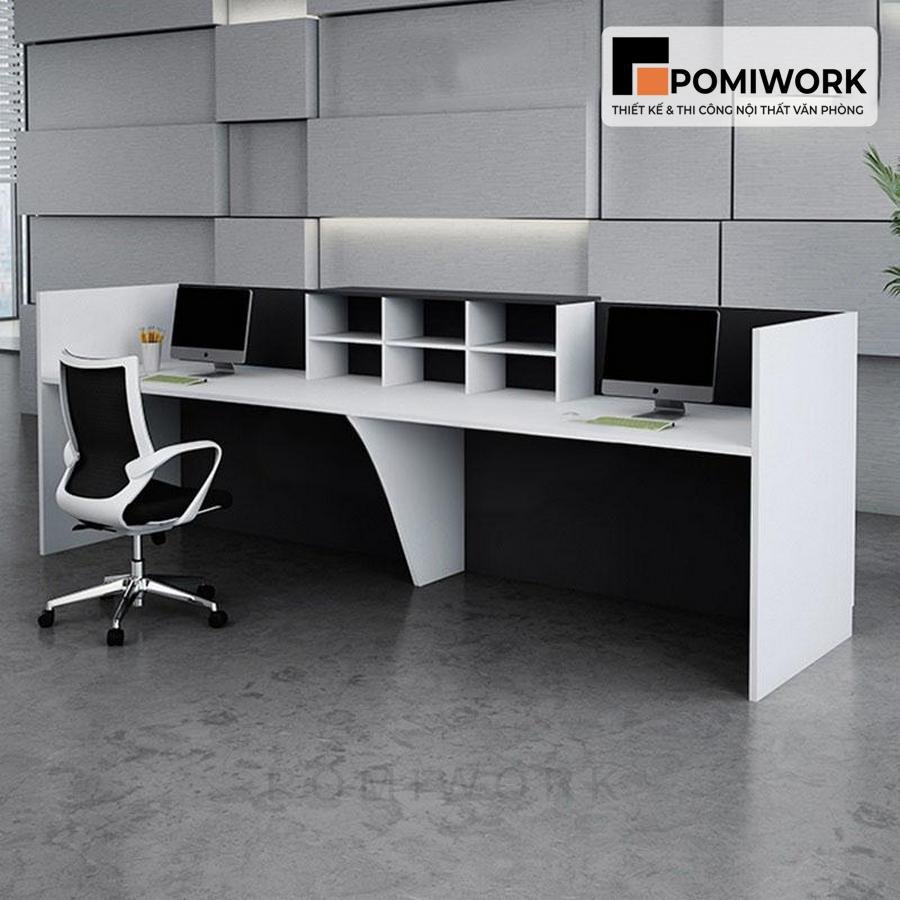 quay le tan sang trong Quầy lễ tân sang trọng – Bàn tiếp tân thiết kế tối giản, tinh tế