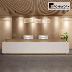 Quầy lễ tân sang trọng – Mẫu bàn tiếp tân hiện đại, tinh tế và đẳng cấp cho doanh nghiệp