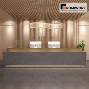 Quầy lễ tân sang trọng – Mẫu bàn tiếp tân hiện đại, tinh tế và đẳng cấp cho doanh nghiệp