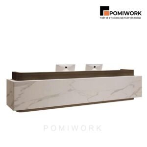 Quầy lễ tân sang trọng – Mẫu bàn tiếp tân hiện đại, tinh tế và đẳng cấp cho doanh nghiệp