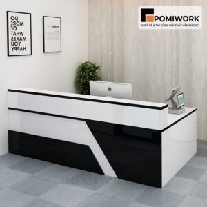 Quầy lễ tân sang trọng, chắc chắn - Bàn tiếp tân phù hợp cho mọi văn phòng