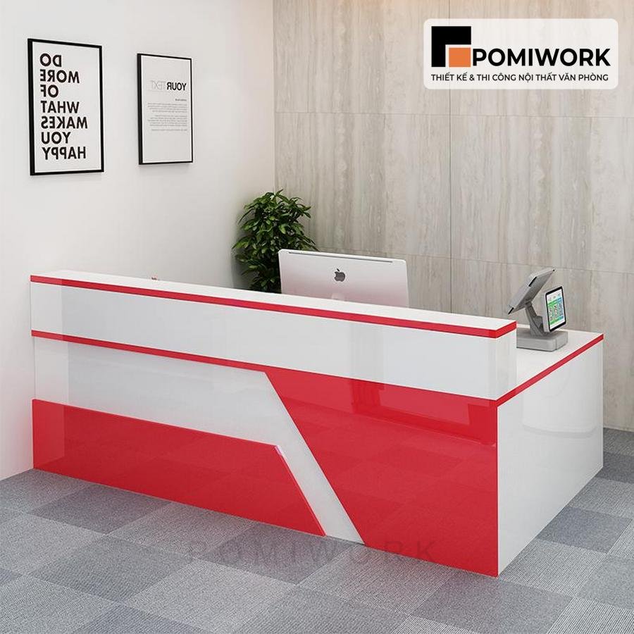 quay le tan sang trong chac chan Quầy lễ tân sang trọng, chắc chắn - Bàn tiếp tân phù hợp cho mọi văn phòng
