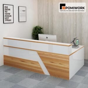 Quầy lễ tân sang trọng, chắc chắn - Bàn tiếp tân phù hợp cho mọi văn phòng