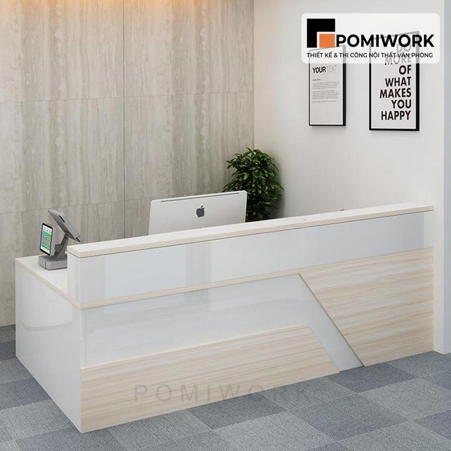 quay le tan sang trong chac chan Quầy lễ tân sang trọng, chắc chắn - Bàn tiếp tân phù hợp cho mọi văn phòng