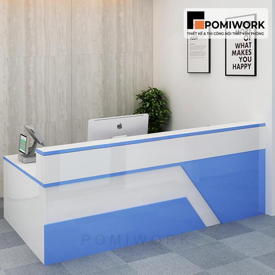 quay le tan sang trong chac chan Quầy lễ tân sang trọng, chắc chắn - Bàn tiếp tân phù hợp cho mọi văn phòng