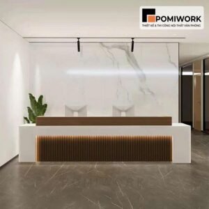 Quầy lễ tân sang trọng cho văn phòng | Bàn tiếp tân tinh tế, đẳng cấp