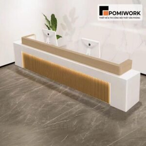 Quầy lễ tân sang trọng cho văn phòng | Bàn tiếp tân tinh tế, đẳng cấp