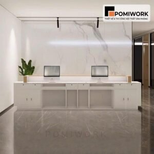 Quầy lễ tân sang trọng cho văn phòng | Bàn tiếp tân tinh tế, đẳng cấp