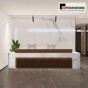 Quầy lễ tân sang trọng cho văn phòng | Bàn tiếp tân tinh tế, đẳng cấp