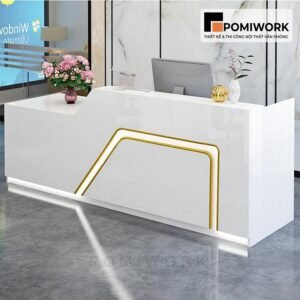 Quầy lễ tân thiết kế ánh sáng LED – Bàn tiếp tân phong cách tương lai, nổi bật không gian
