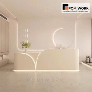 Quầy lễ tân thiết kế cao cấp – Bàn tiếp tân chuẩn nội thất hiện đại