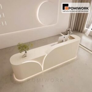 Quầy lễ tân thiết kế cao cấp – Bàn tiếp tân chuẩn nội thất hiện đại