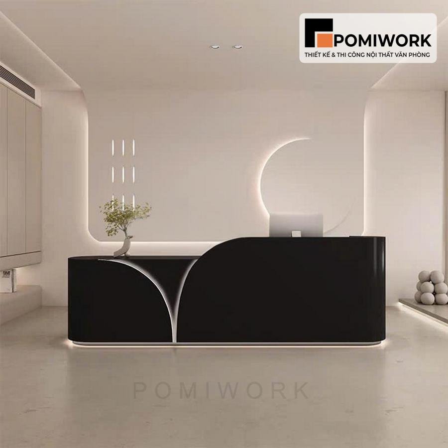 quay le tan thiet ke cao cap Quầy lễ tân thiết kế cao cấp – Bàn tiếp tân chuẩn nội thất hiện đại