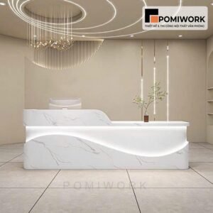 Quầy lễ tân thiết kế tối giản – Bàn tiếp tân phong cách hiện đại, tinh tế